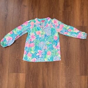 Lilly Pulitzer Peony for Your Thoughts Elsa Blouse